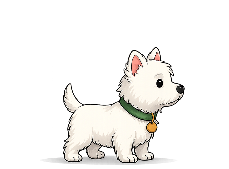 Cartoon West Highland Terrier